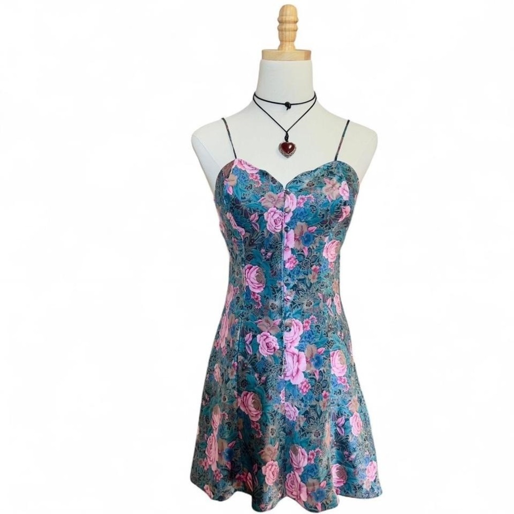 Vintage Victorias Secret Floral Slip Dress Lingerie Gold Label Fits Small Fairy‎